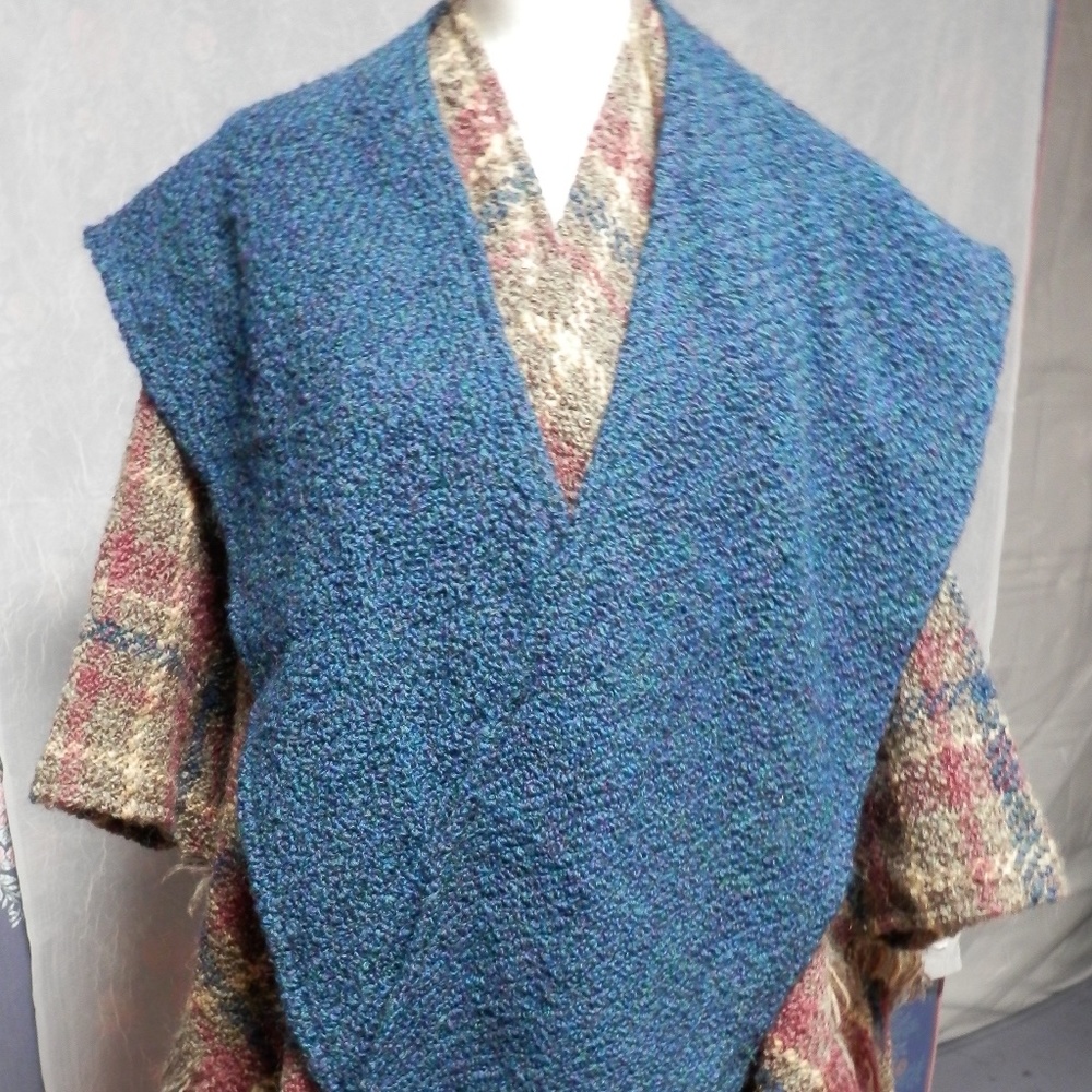 Multi colored Shawl Coat with collar